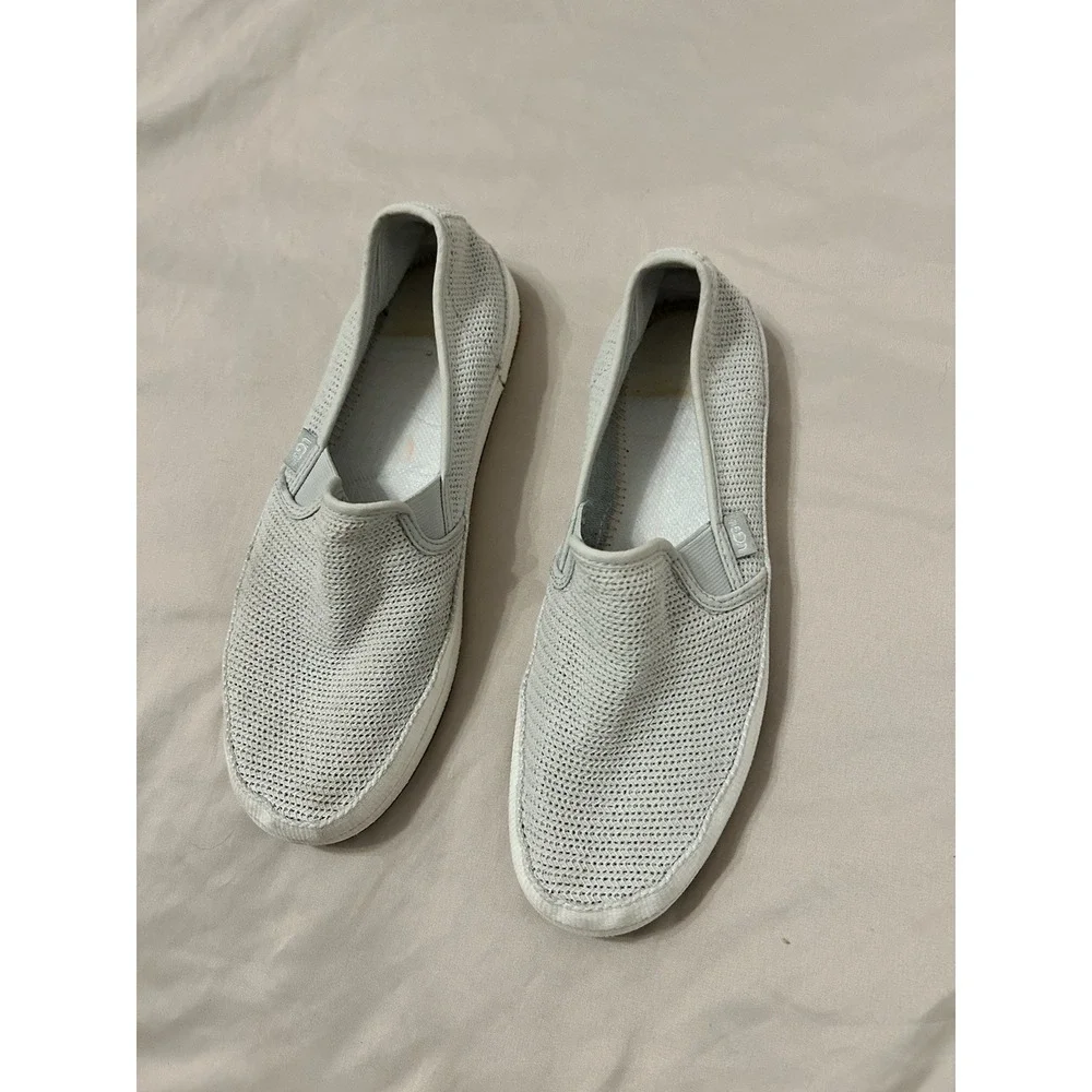 UGG Bren Women's Cotton Mesh Slip-On Sneakers US 9.5‎ Natural Athleisure Casual